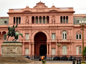 Casa Rosada, la casa presidencial.